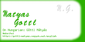 matyas gottl business card