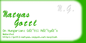 matyas gottl business card